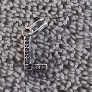 Silver Initial L Charm